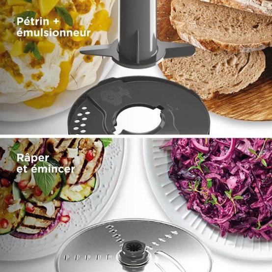 Robot multifonction - KENWOOD - MultiPro Express FDP65.450WH - 1000 W - 3 L - 2 vitesses - Blender 1,5 L - Blanc - Image 6