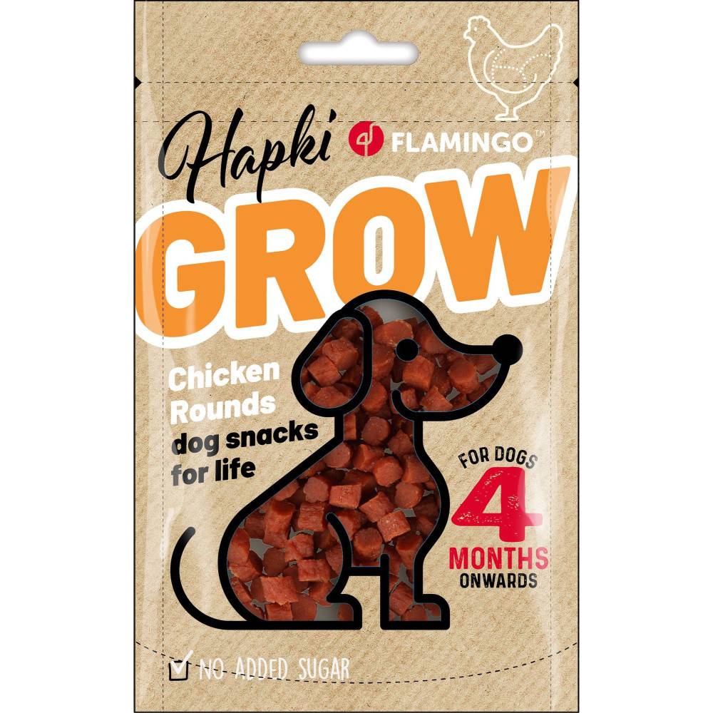 Flamingo - Friandises Hapki Grow petits blocs rond avec poulet pour chiot a partir de 4 mois - Imagen 1