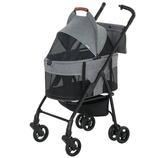 Poussette 3-en-1 pour chien, panier pliable et amovible, démontable - Image 7