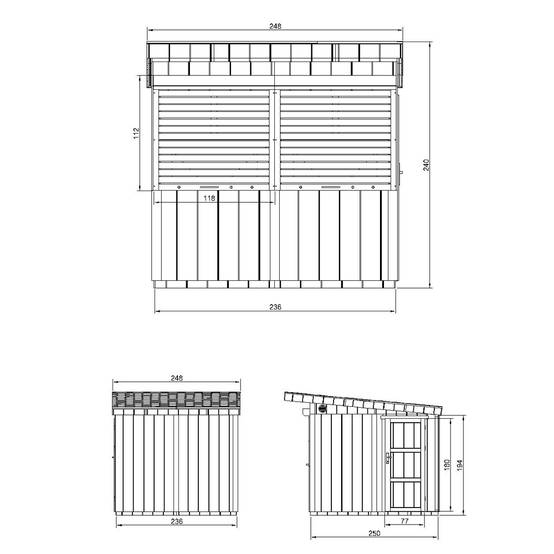 Timbela - Grand stand marché 5,9 m² / H240x248x305 cm avec comptoir - Bar jardin, kiosque extérieur - Timbela M950-HARVEST HONEY - Image 4