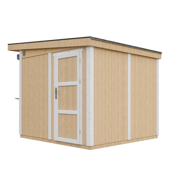 Timbela - Grand stand marché 5,9 m² / H240x248x305 cm avec comptoir - Bar jardin, kiosque extérieur - Timbela M950-HARVEST HONEY - Image 3