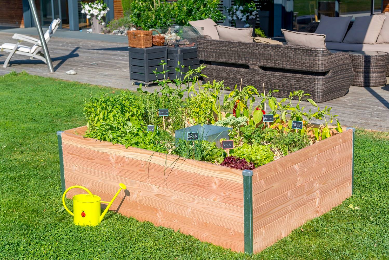 Mon Petit Potager - Carré Potager avec composteur intégré - Bois Douglas non traité -  170 x 120 x H40 - mon PETIT POTAGER - Image 6