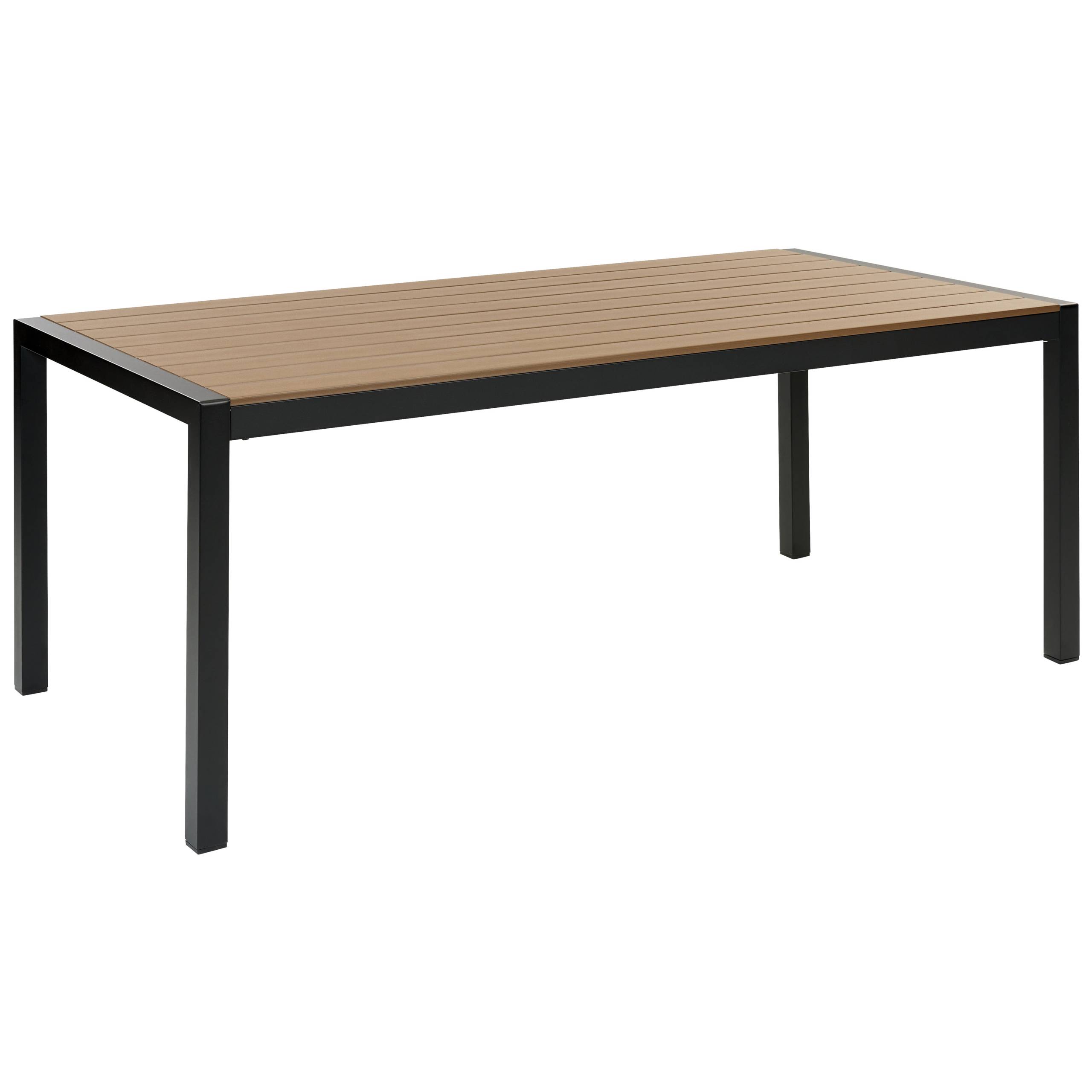 Beliani - Set de salle à manger, 6 Personnes Bois synthétique Marron/noir VERNIO - Beliani - Imagen 7