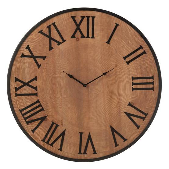 Horloge Murale Effet Bois "Nue" 60cm Naturel - Image 1