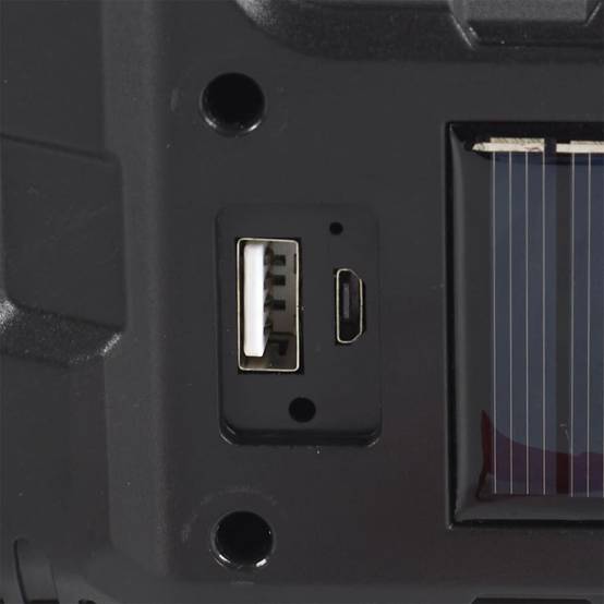 Lampe baladeuse LED compacte 2 en 1 mode projecteur ou lampe torche double éclairage rechargeable USB et solaire - - Image 9
