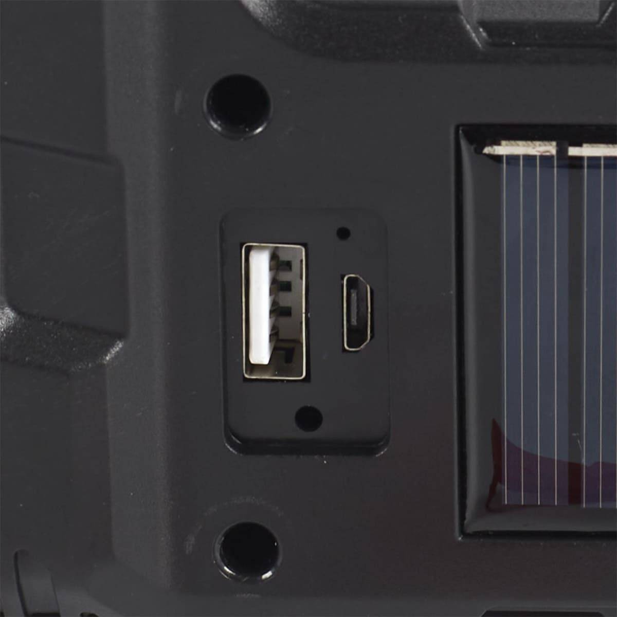Lampe baladeuse LED compacte 2 en 1 mode projecteur ou lampe torche double éclairage rechargeable USB et solaire - - Image 9