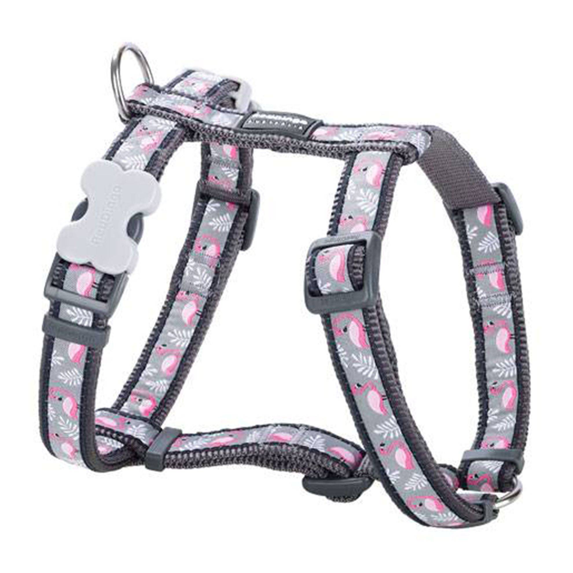 Harnais chien Red Dingo Fantaisie gris flamant rose Taille : T2 RED DINGO
