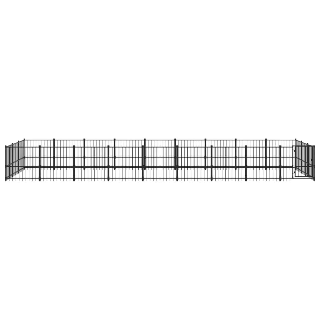 Vidaxl - Chenil d'extérieur pour chiens Acier 25,4 m² vidaXL 3124622 - Imagen 7