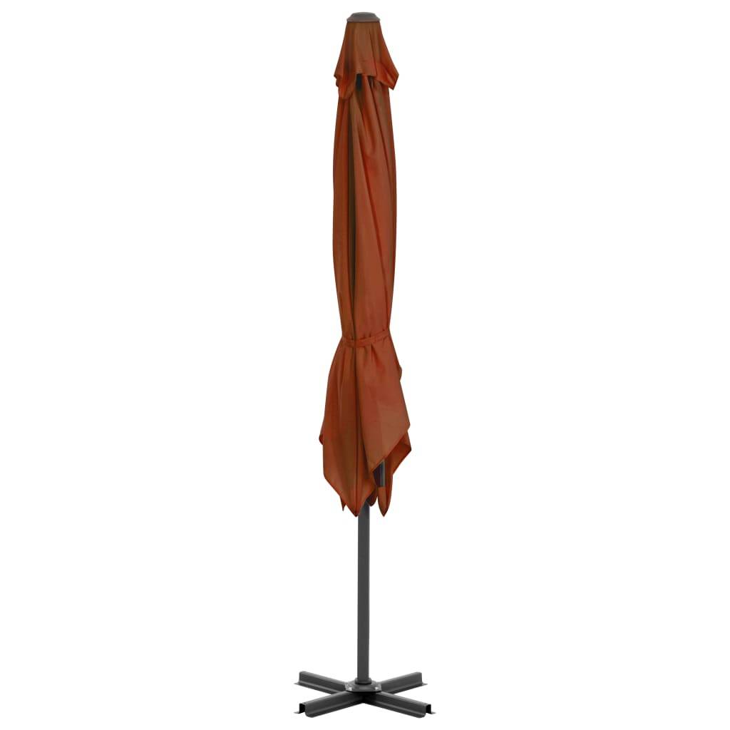 Helloshop26 - Parasol déporté avec mât en aluminium 250 x 250 cm orange - Imagen 3
