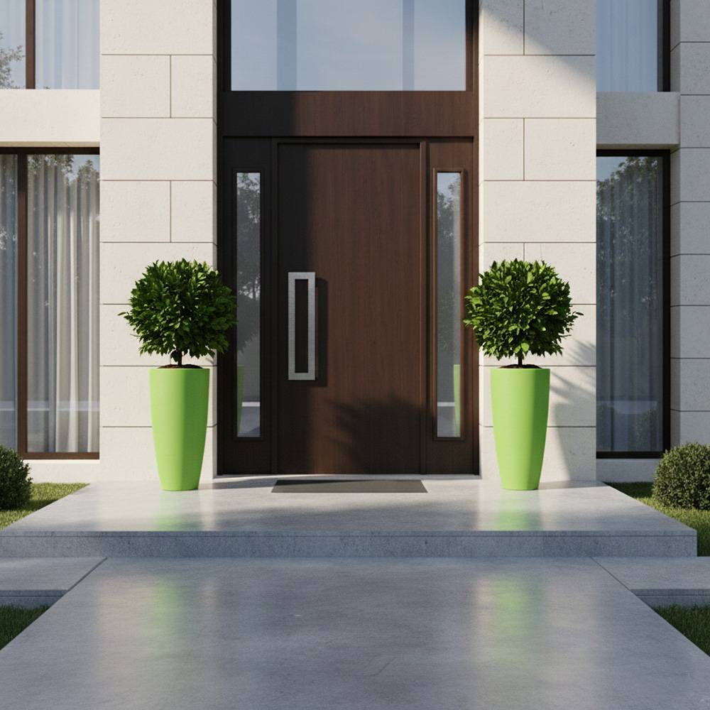 Pot conique 3-en-1 table inox : jardinière, mange-debout et bac à glaçons - plast'up rotomoulage - Image 3