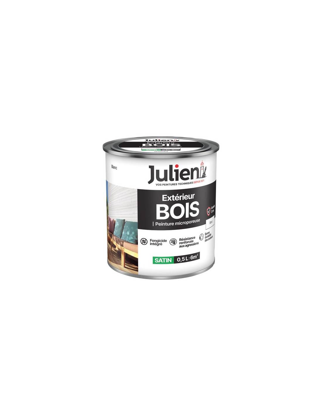 Julien - Peinture Bois Microporeuse Julien Protection Respirante Longue Durée Pour Bois Extérieurs - Julien