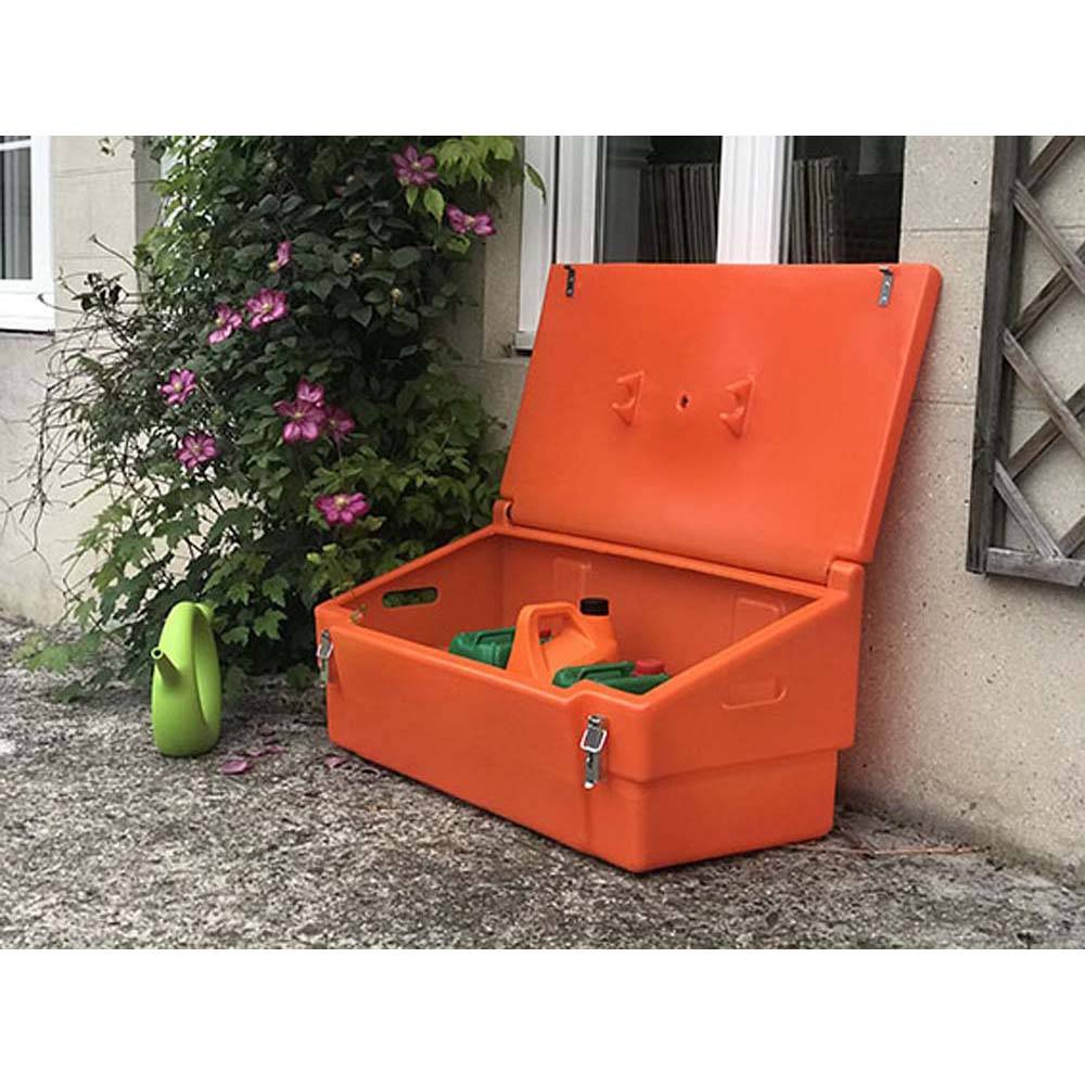 Coffre de jardin 100l avec grenouillères et cadenas- plast'up rotomoulage - Imagen 2