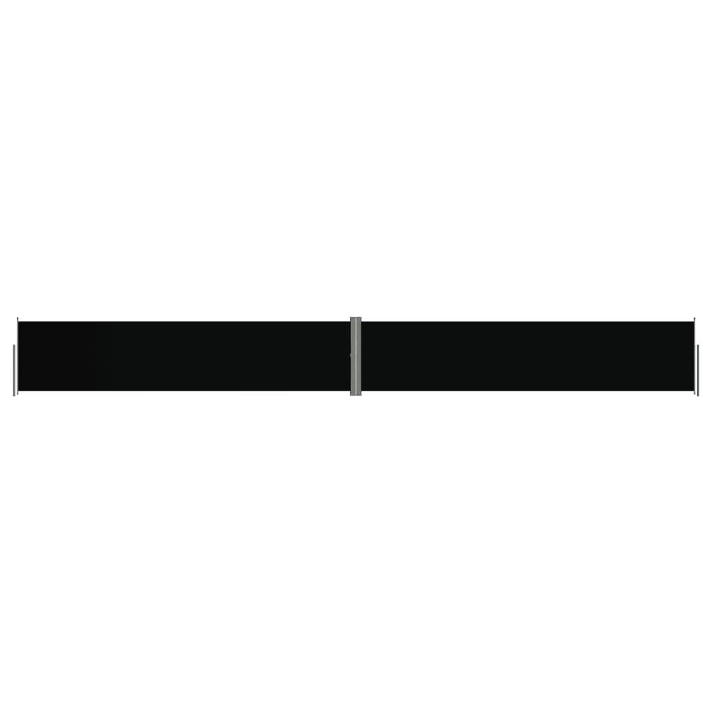 Helloshop26 - Auvent paravent store brise-vue latéral rétractable de patio jardin terrasse balcon protection visuelle écran noir 140 x 1200 cm - Imagen 1