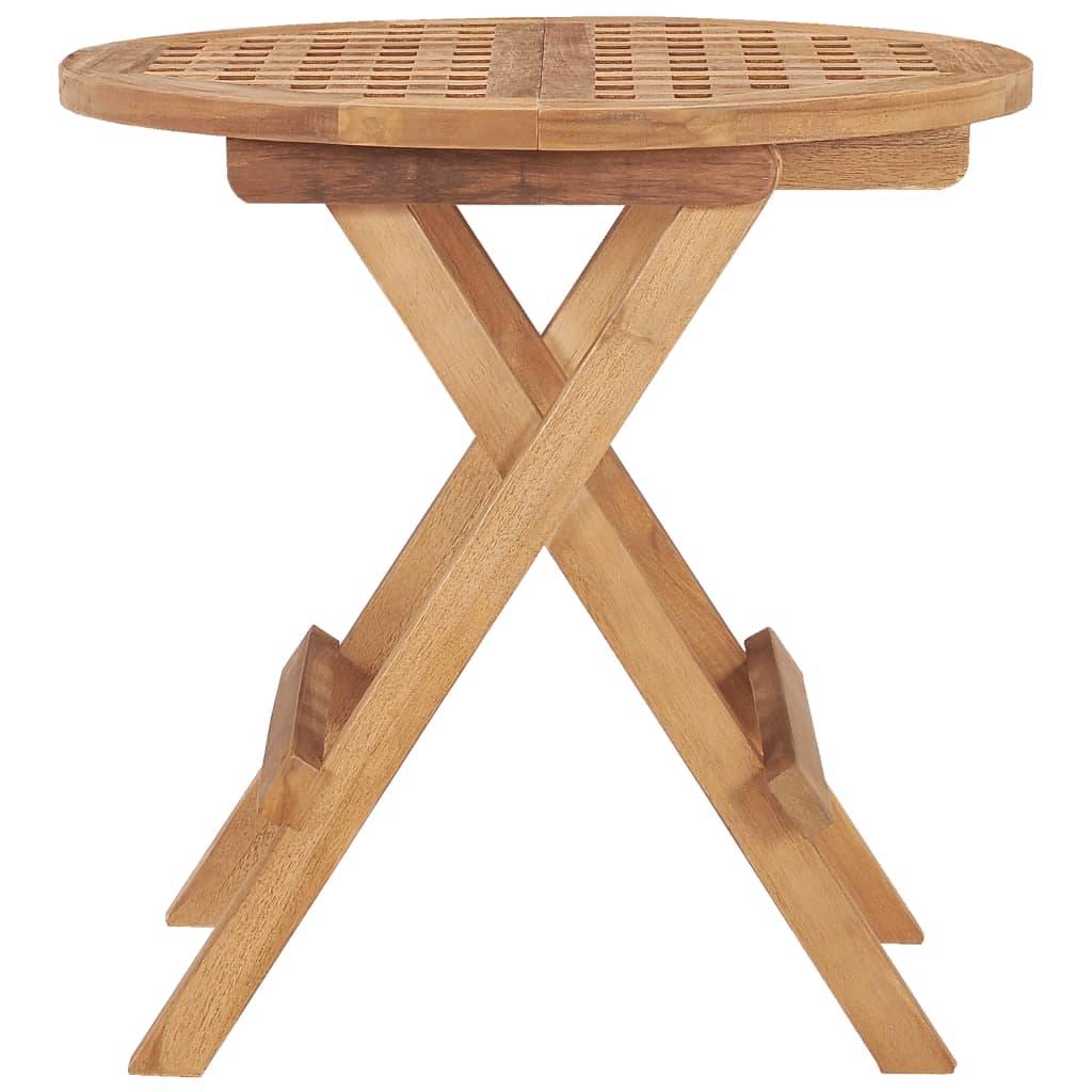 Maison Chic - Table pliable de jardin | Table d'extérieur 50x50x50 cm Bois de teck solide - Image 3
