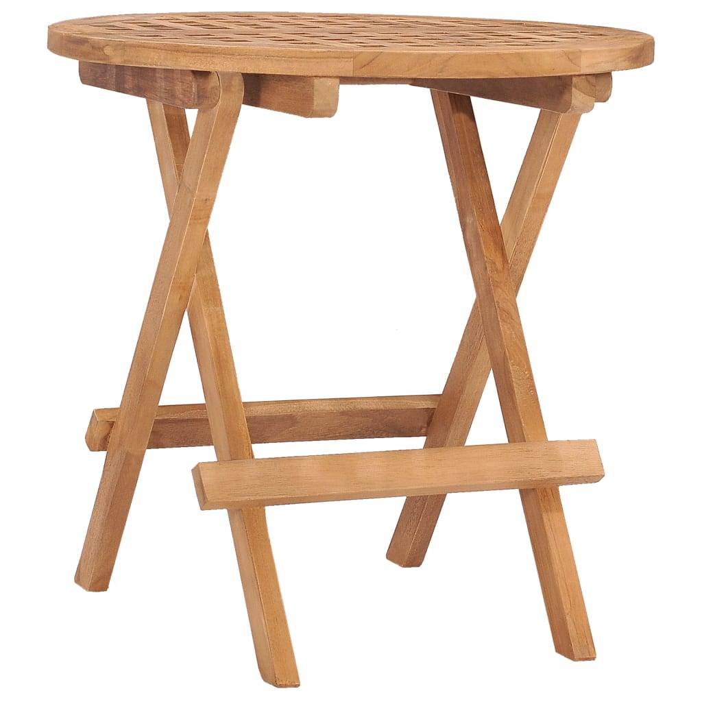 Maison Chic - Table pliable de jardin | Table d'extérieur 50x50x50 cm Bois de teck solide - Image 2