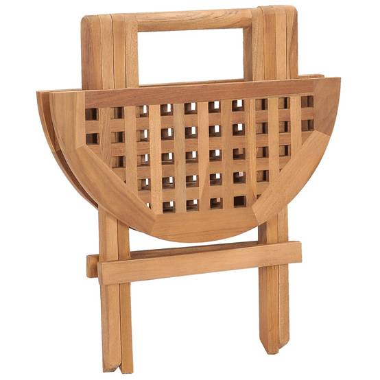 Maison Chic - Table pliable de jardin | Table d'extérieur 50x50x50 cm Bois de teck solide - Image 6