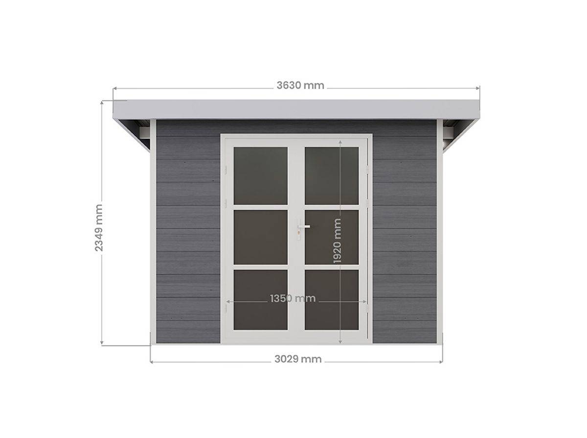 Direct Abris - Abri de Jardin Composite ALMA - 7m2 - Gris/blanc - Cabane de jardin - Image 6