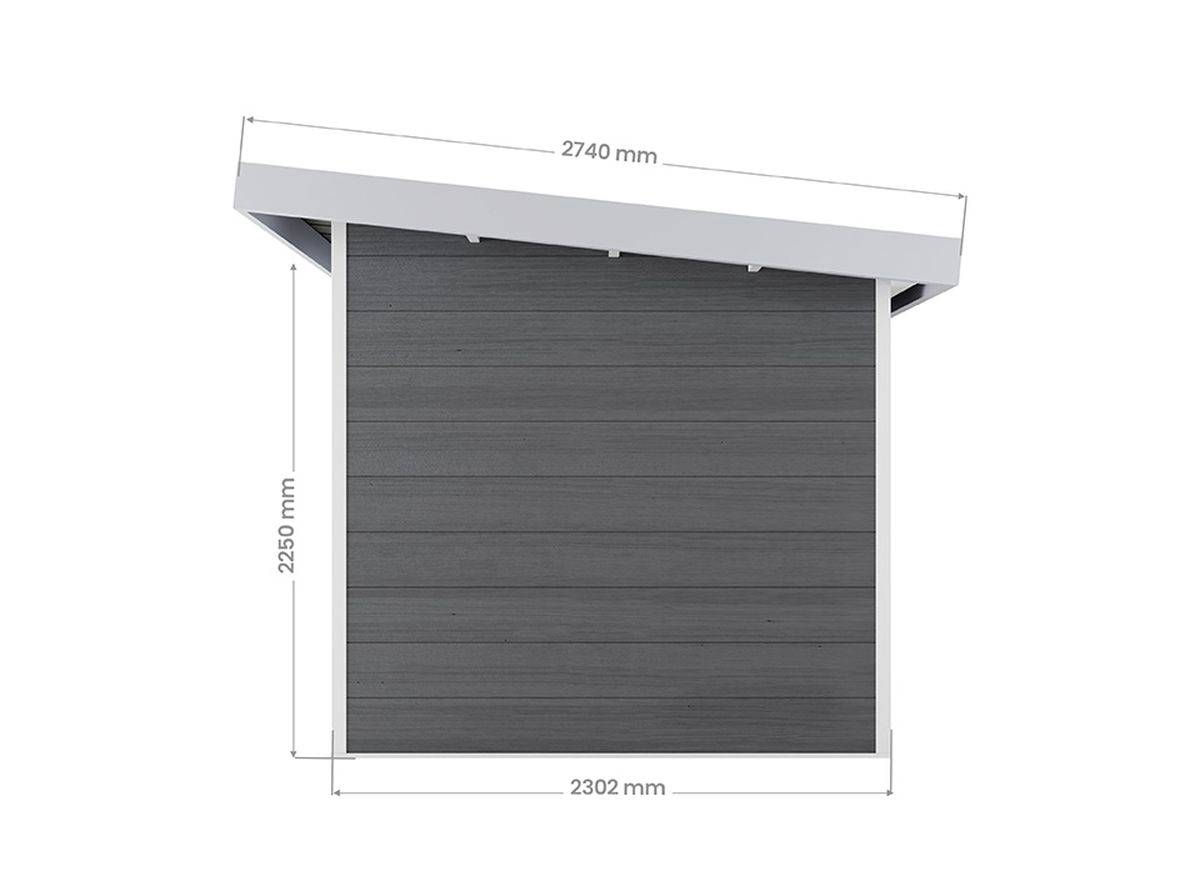 Direct Abris - Abri de Jardin Composite ALMA - 7m2 - Gris/blanc - Cabane de jardin - Image 7
