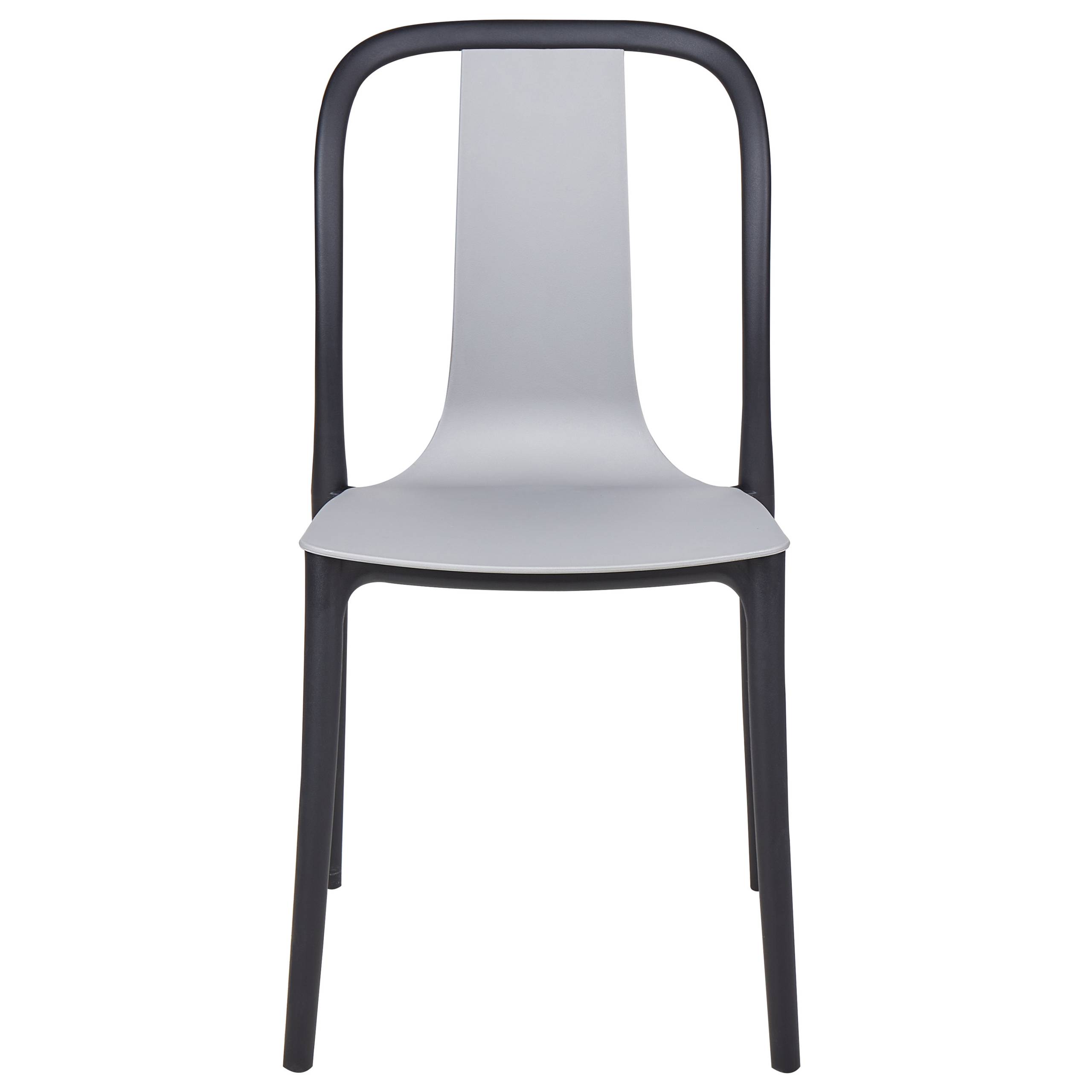 Beliani - Lot de 8 Chaises de Jardin en Plastique Gris et Noir Intérieur Extérieur Style Moderne - Imagen 5