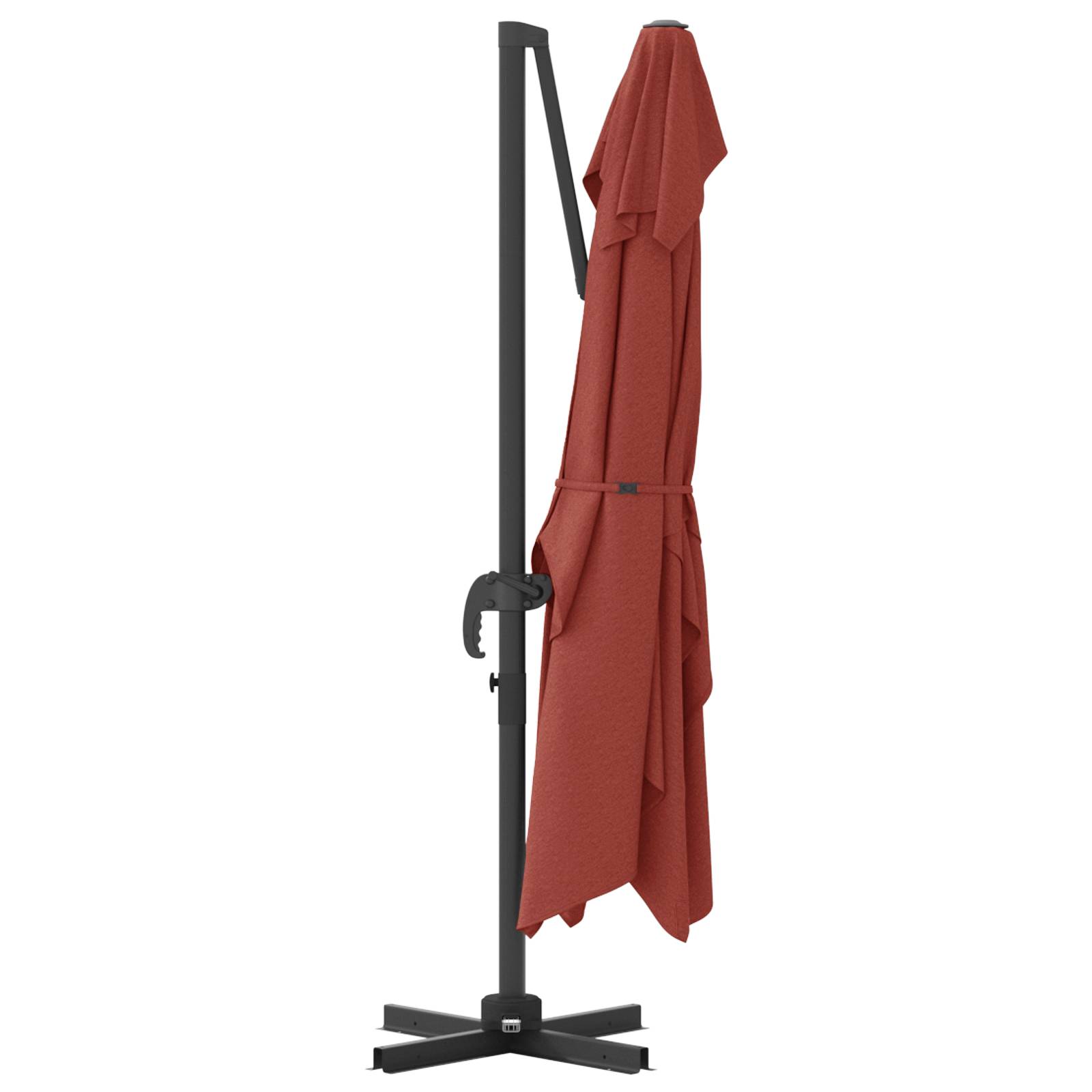 Parasol Déporté de jardin - Parasol d'extérieur Terracotta Polyester, Acier Grand - Image 7