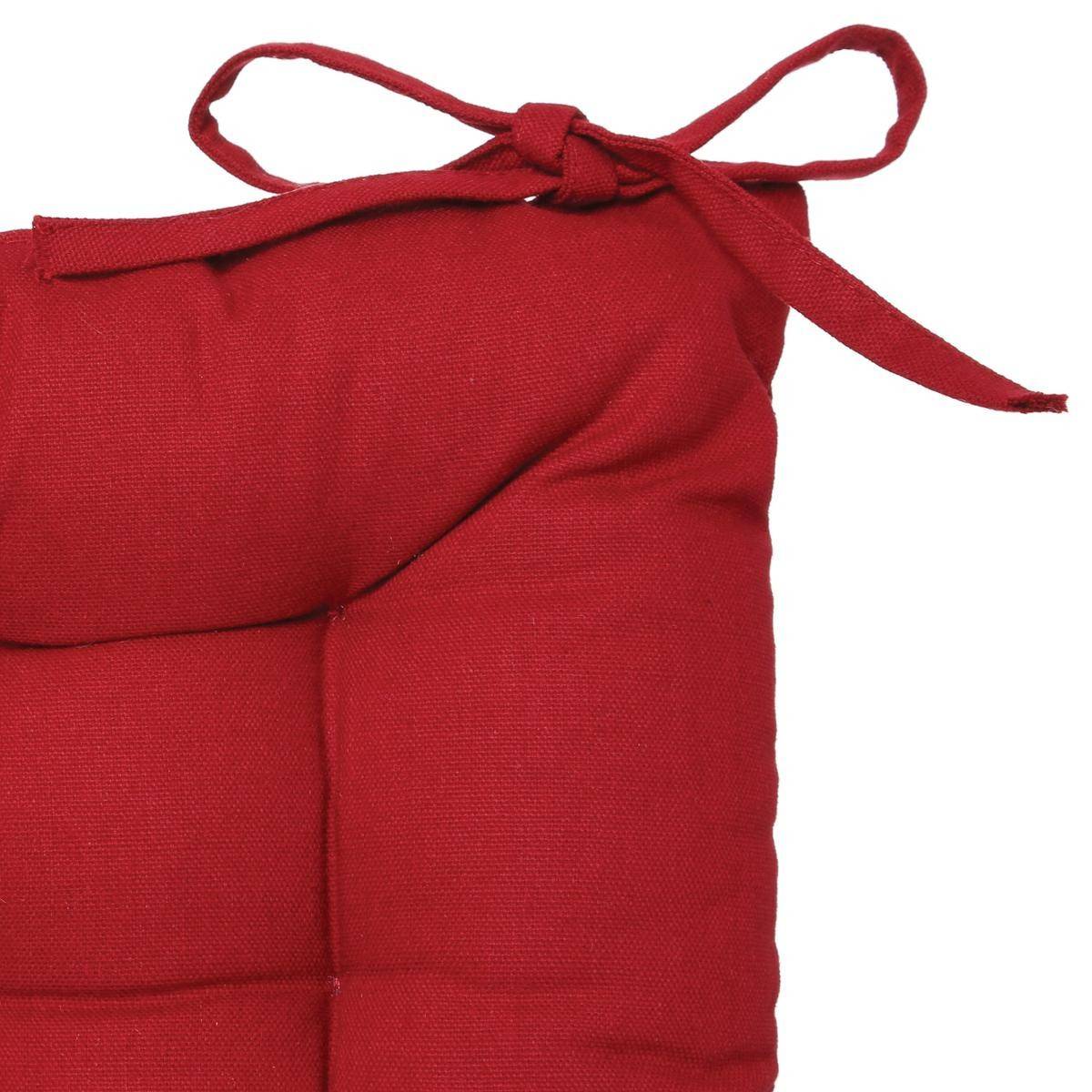 Jardideco - Coussin pour chaise de jardin Rouge 38 x 38 cm - Image 4