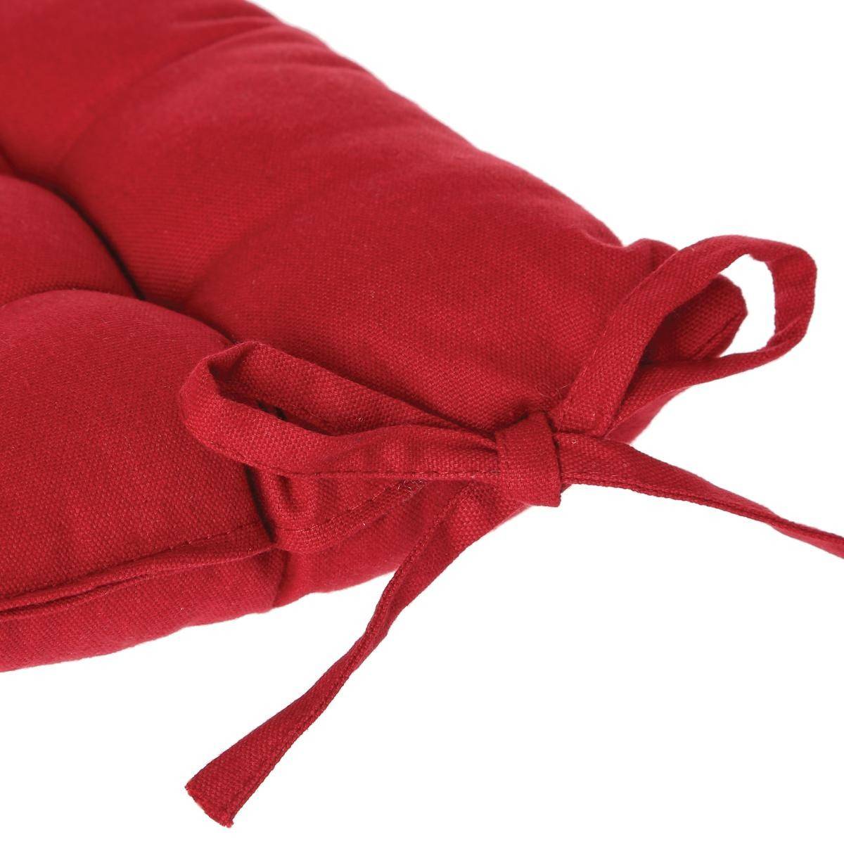 Jardideco - Coussin pour chaise de jardin Rouge 38 x 38 cm - Image 5