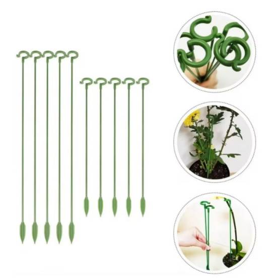 Lot de 10 Tuteurs pour Plantes d'Intérieur 27 cm - Fibre de Verre Résistant - Support pour Orchidées et Fleurs Délicates - Lytech - Image 1