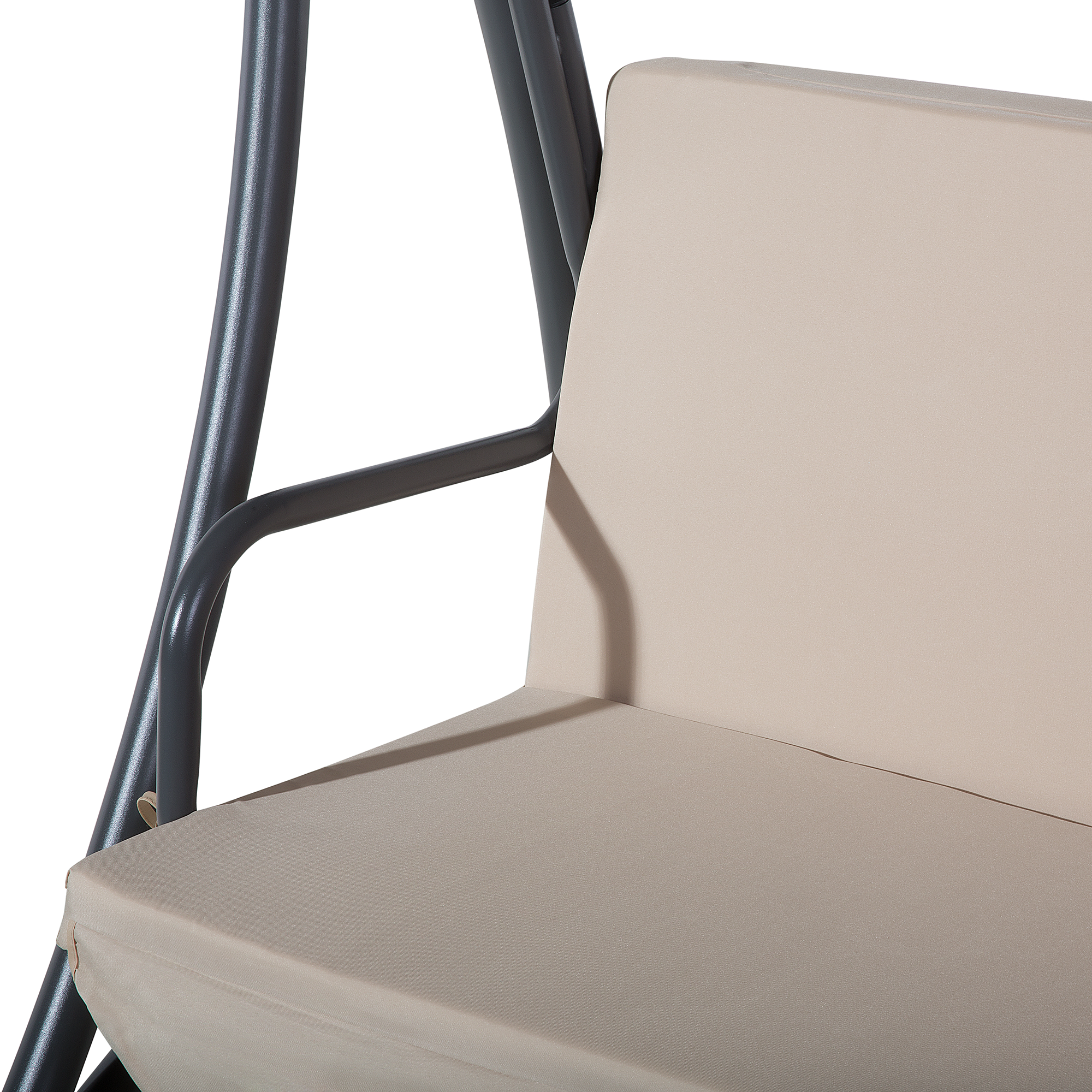 Beliani - Balancelle de Jardin ou Terrasse 3 Places en Acier et Tissu Beige avec Baldaquin Intégré pour Extérieur de Style Romantique et Campagne Beliani - Imagen 8