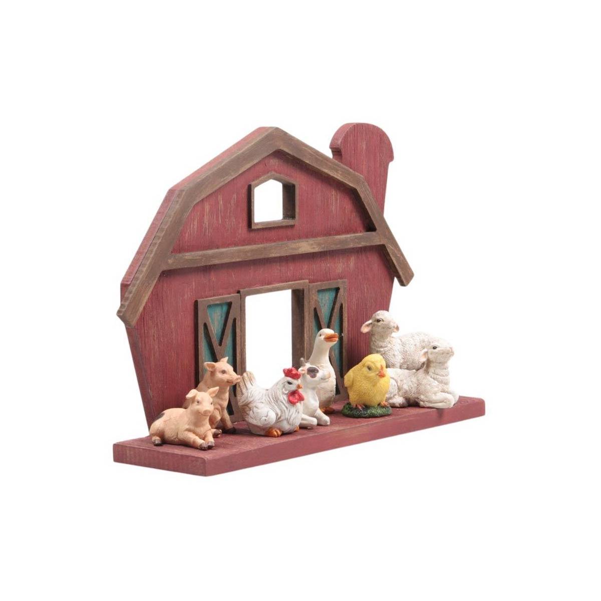 Farmwood Animals - Ferme en résine avec animaux 10 pièces - Imagen 1
