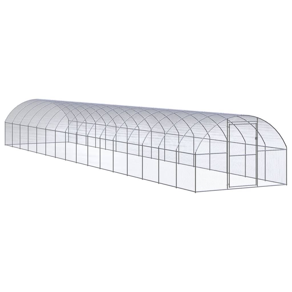 Poulailler extérieur Acier galvanisé Volière grillagée jardin 3x16x2 m – ComfortXL Outdoor Living - Image 1
