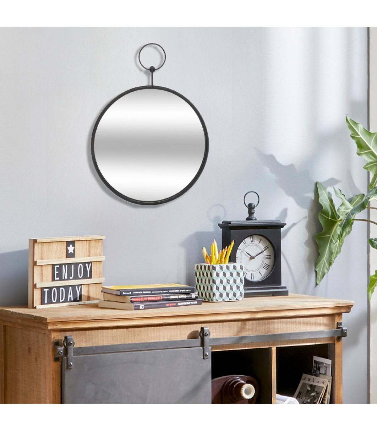 Miroir mural en Métal forme gousset D 30 cm - Imagen 3