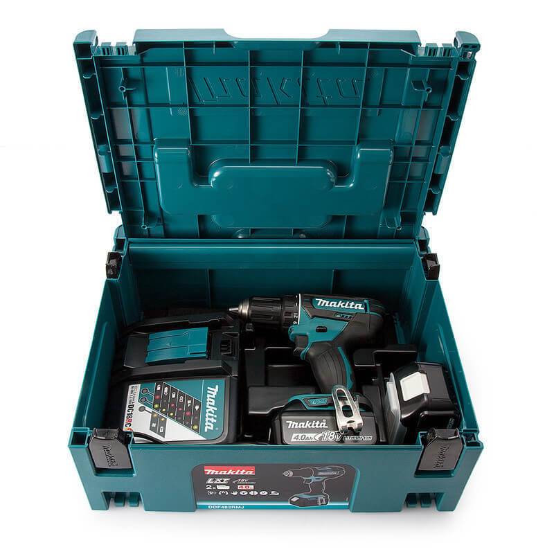 Makita - Perceuse visseuse MAKITA 18V LXT - MAKITA - avec 2 Batteries 18V 4.0Ah , chargeur, MakPac - DDF482RMJ - Imagen 7