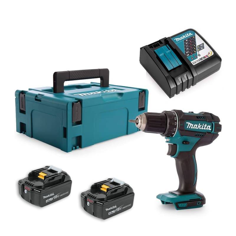 Makita - Perceuse visseuse MAKITA 18V LXT - MAKITA - avec 2 Batteries 18V 4.0Ah , chargeur, MakPac - DDF482RMJ - Imagen 1