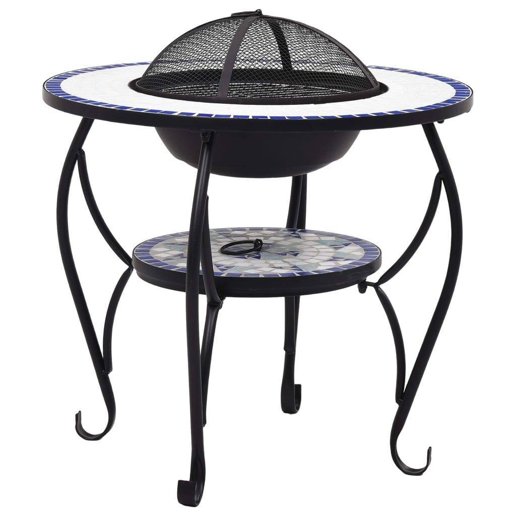 Maison Chic - Table de jardin - Table de foyer mosaïque Bleu et blanc 68 cm Céramique HL939 - Image 1