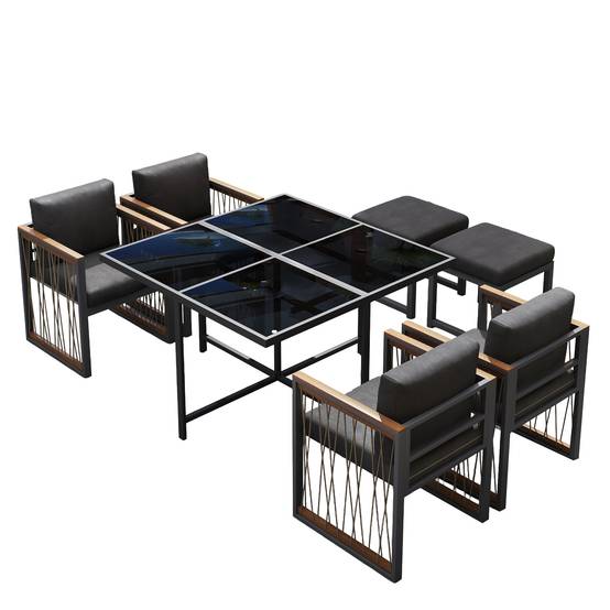 Set 7 pièces 117 cm – spacieux, anti-UV, imperméable, prêt à accueillir - Image 2