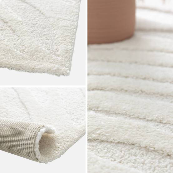 Tapis intérieur motif végétal crème Lily 200x290cm | sweeek - Image 3