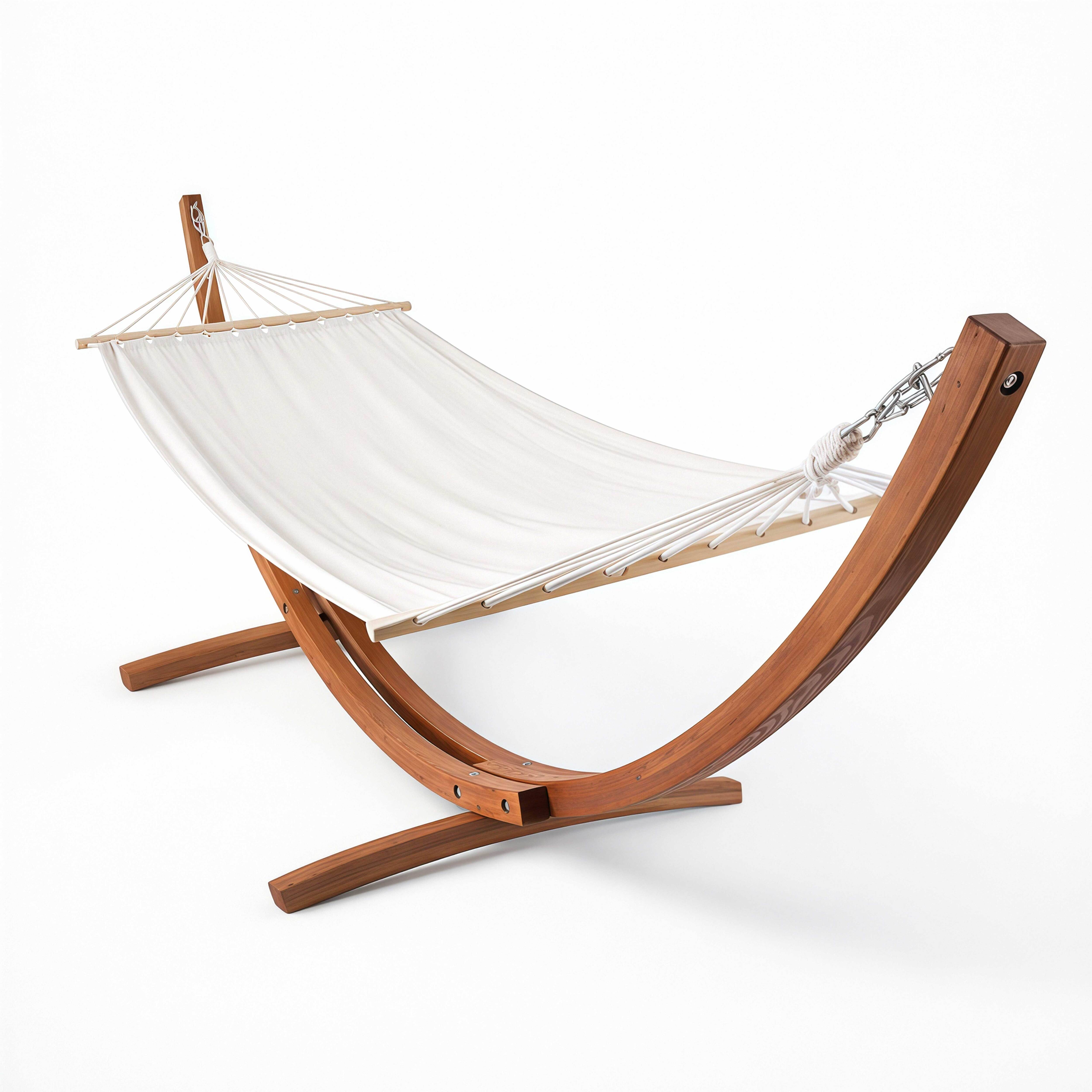 Oviala - Hamac avec support en bois blanc Manille - Oviala - Imagen 1