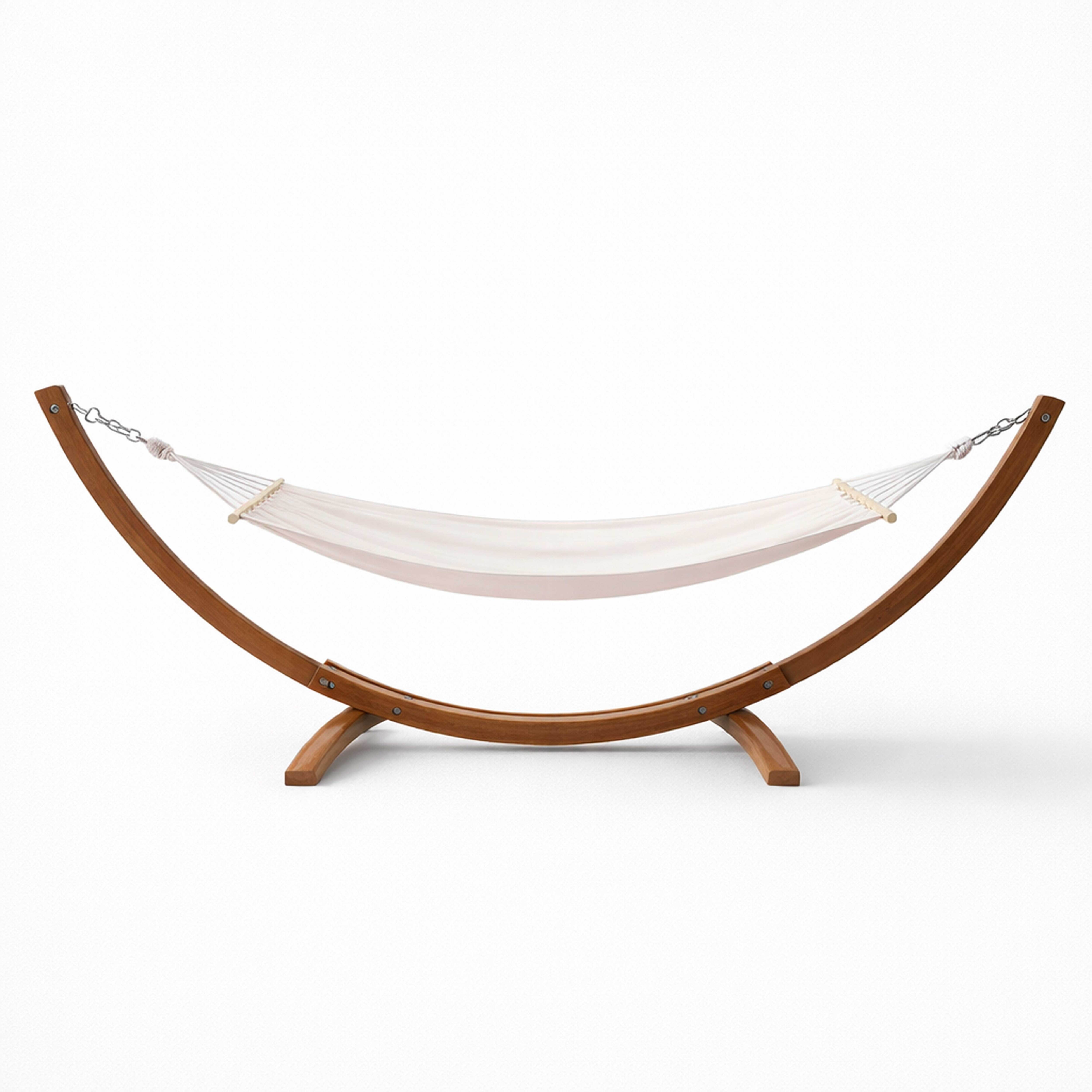 Oviala - Hamac avec support en bois blanc Manille - Oviala - Imagen 4