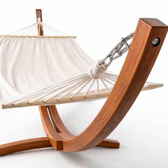 Oviala - Hamac avec support en bois blanc Manille - Oviala - Imagen 5