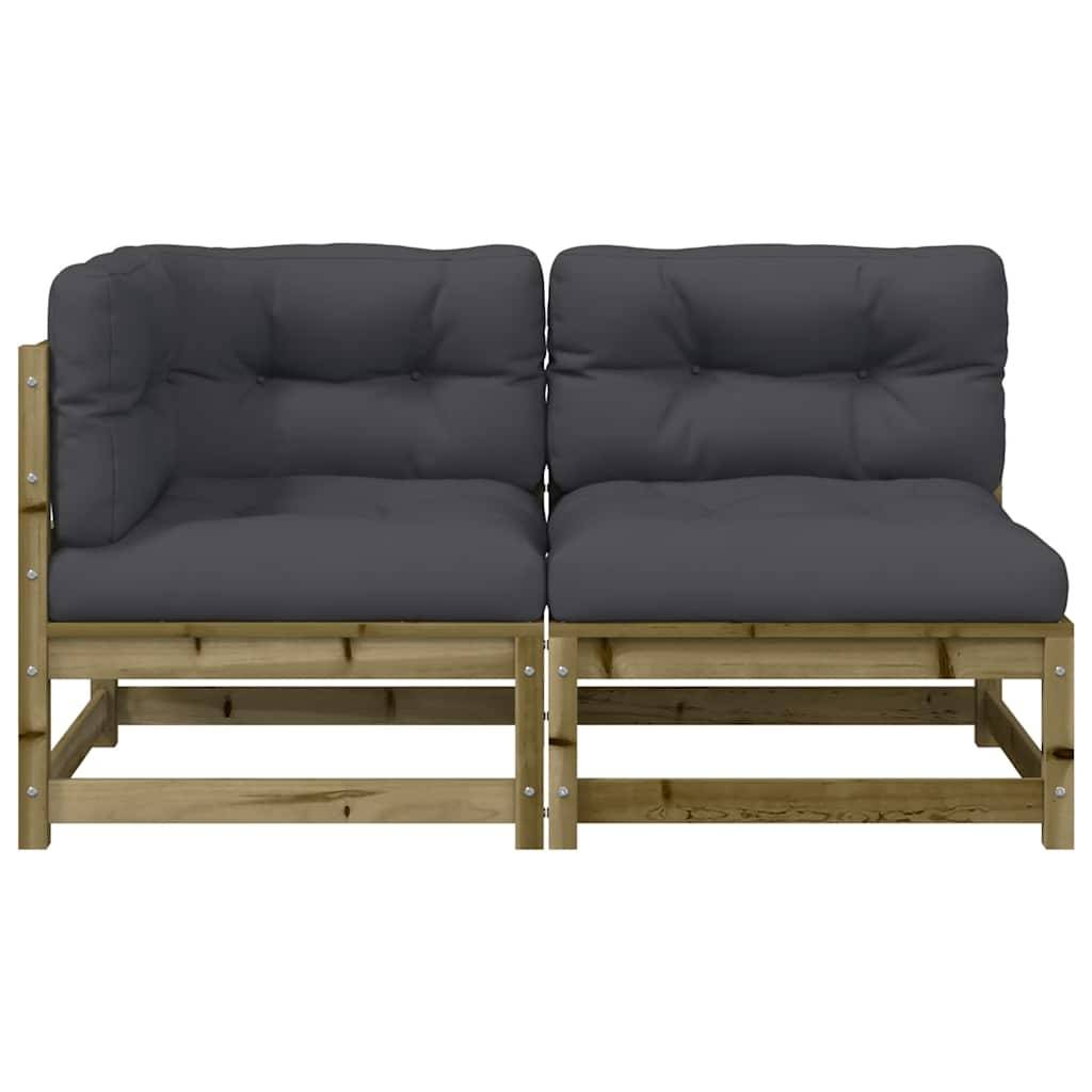 Canapé Extérieur 2 Places Pin Imprégné avec Coussins Anthracite Résistant Pourriture – ComfortXL Outdoor Living - Image 5