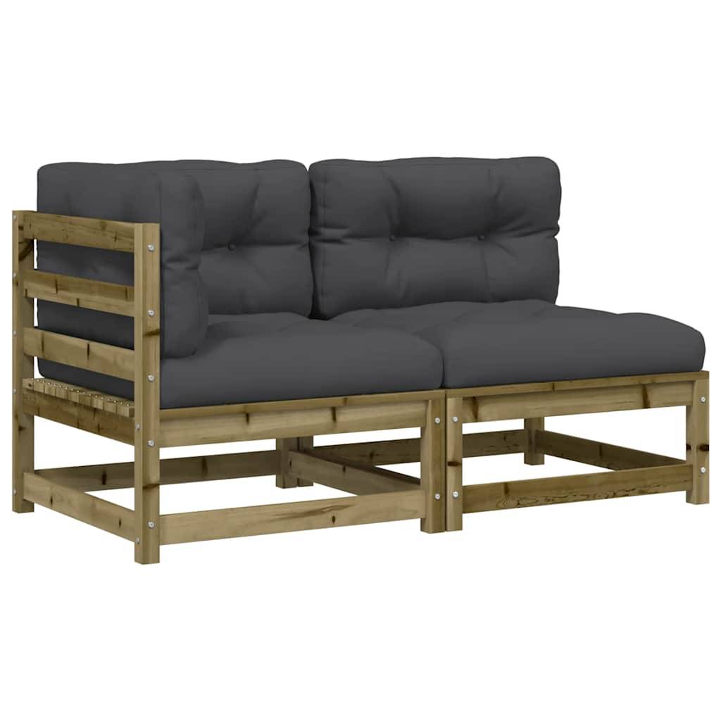 Canapé Extérieur 2 Places Pin Imprégné avec Coussins Anthracite Résistant Pourriture – ComfortXL Outdoor Living - Image 2