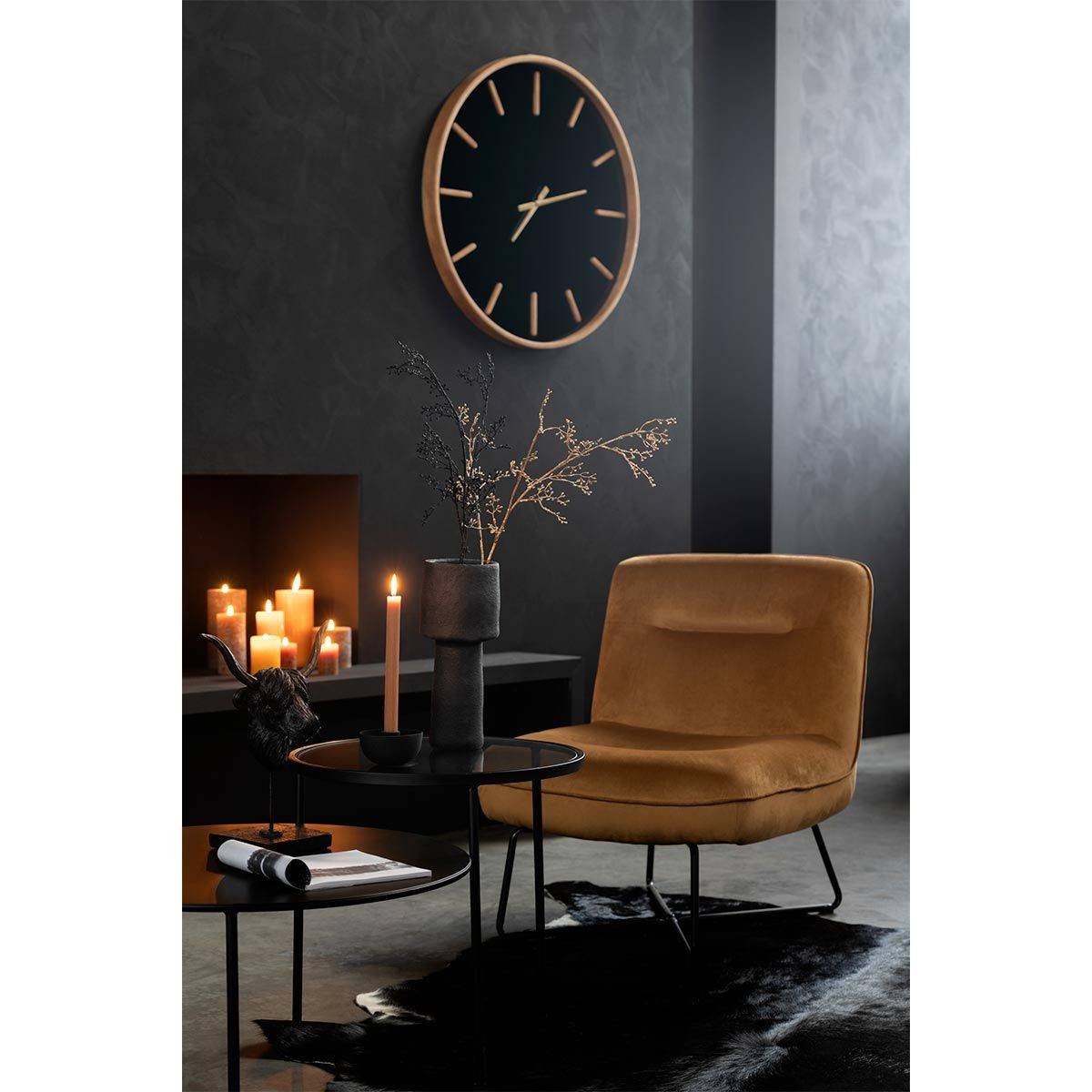 Horloge Murale Design "Creva" 40cm Marron & Noir - Image 6