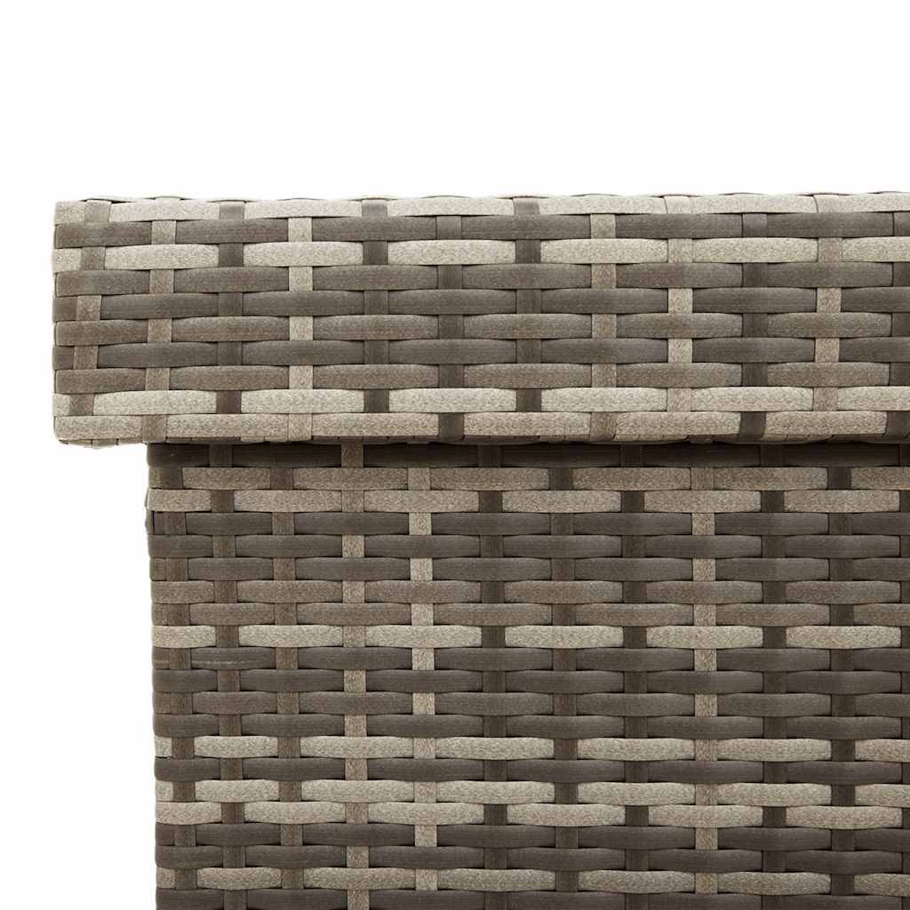 Boîte de Rangement Jardin Grande Capacité Résine Tressée sur Roues Anti-UV pour Terrasse Gris 160x55x75 cm – ComfortXL Outdoor Living - Image 10