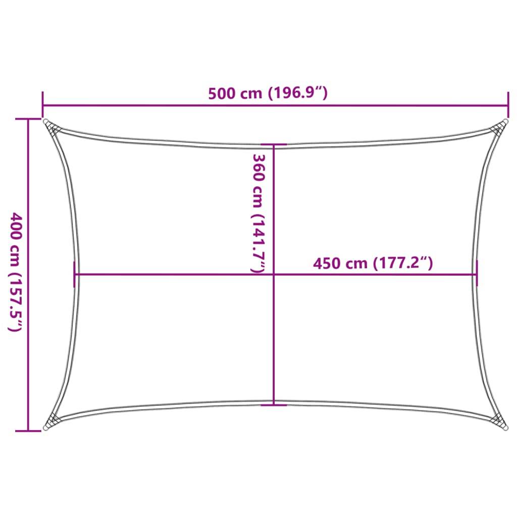 Maison Chic - Voile d'ombrage - Voile solaire 160 g/m² Anthracite 4x5 m PEHD - Meuble Pro - Imagen 10