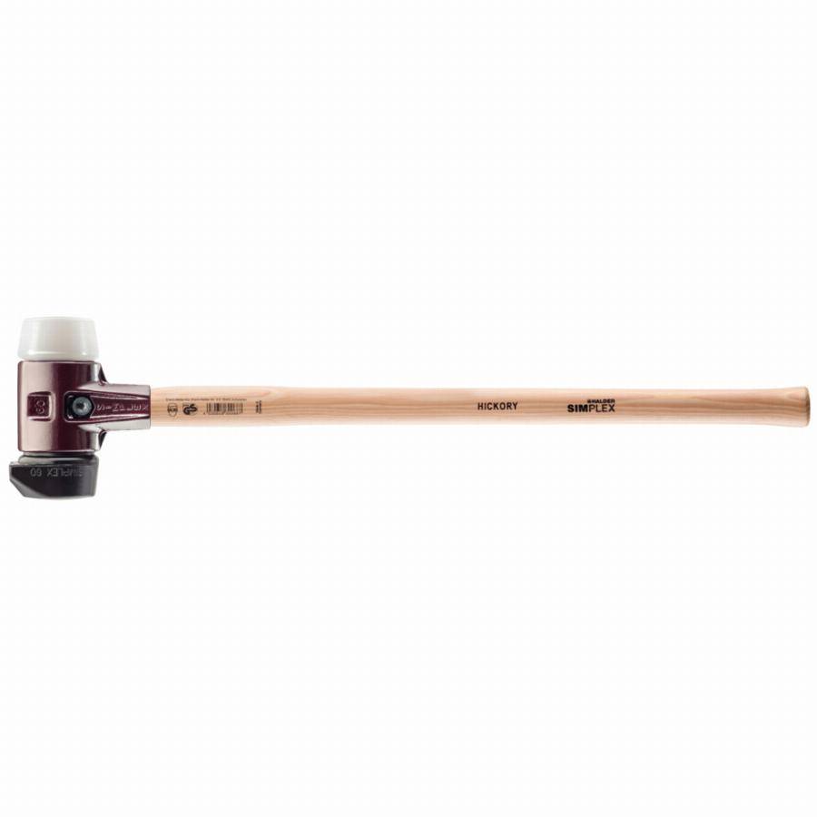 Marteau de frappeur HALDER SIMPLEX Caoutchouc chargé avec pied intégré / superplastique avec boîtier en fonte malléable, manche en bois hickory de hau