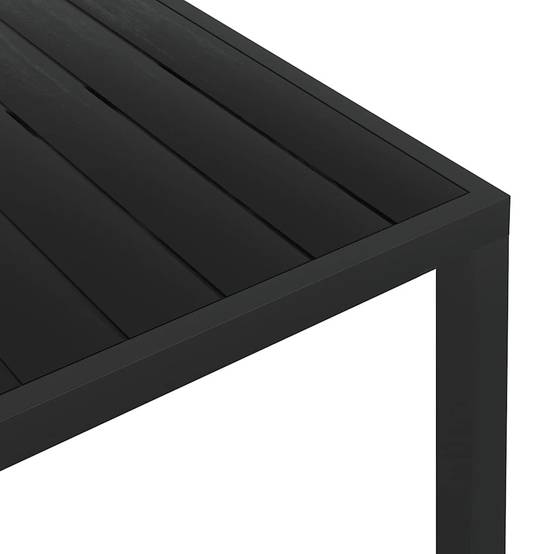 Table de jardin Aluminium et WPC Noir 185 x 90 x 74 cm - PANGIVO - Image 4