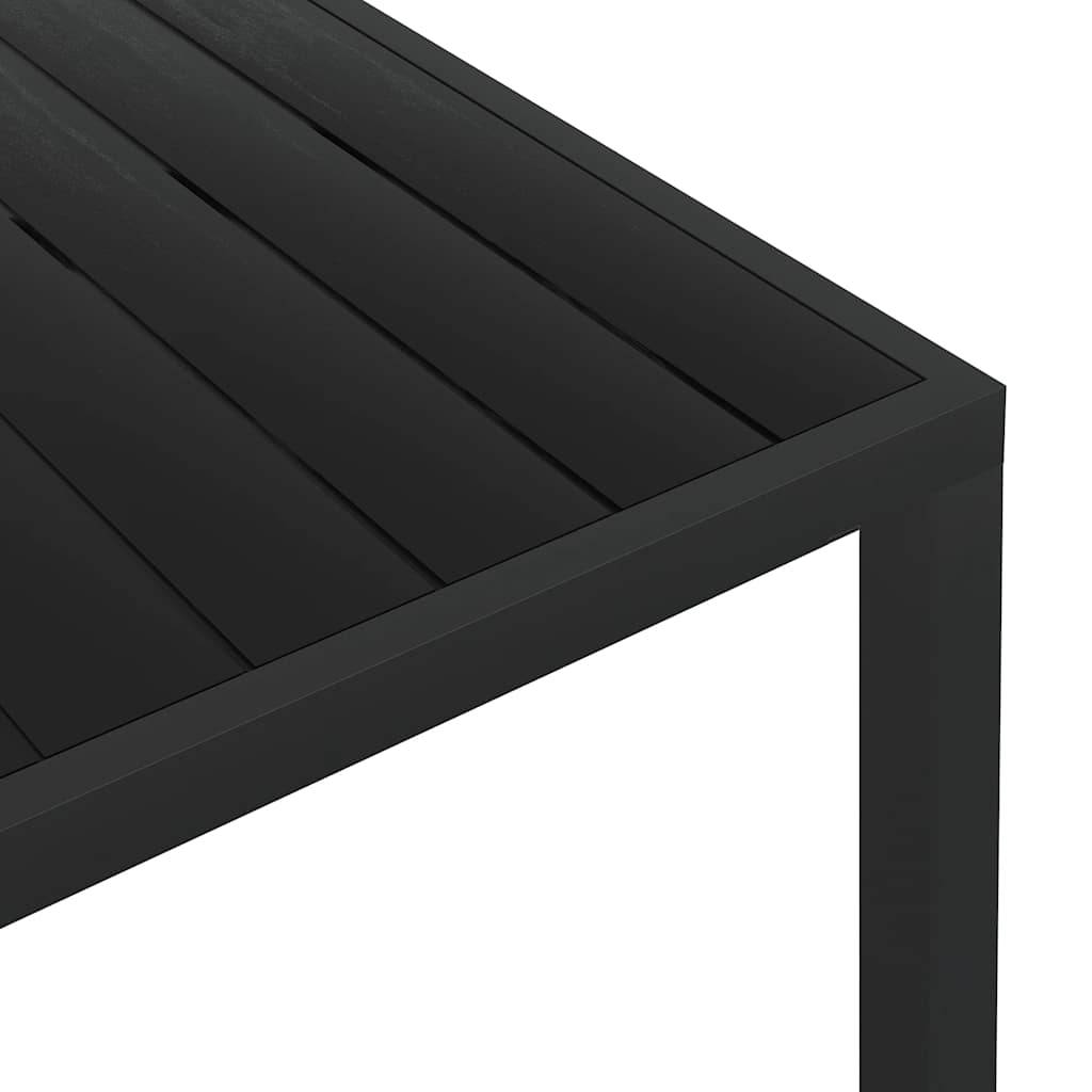 Table de jardin Aluminium et WPC Noir 185 x 90 x 74 cm - PANGIVO - Image 4