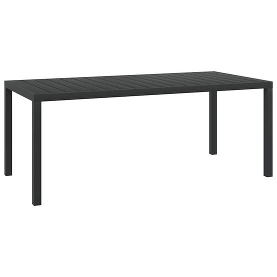 Table de jardin Aluminium et WPC Noir 185 x 90 x 74 cm - PANGIVO - Image 1