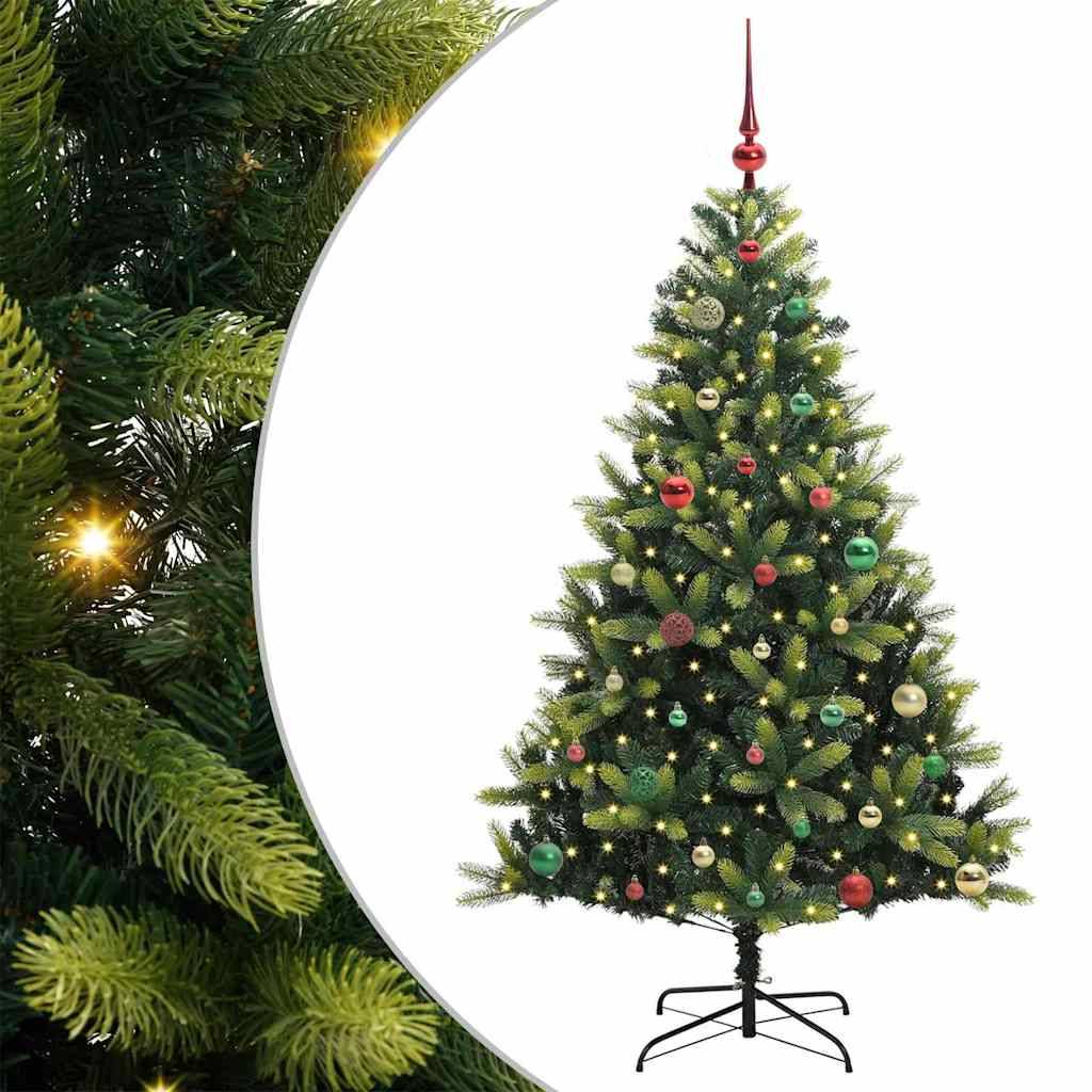 Sapin de Noël | Arbre de Noël artificiel à charnières 150 LED Vert 150 cm Maison Chic - Image 1