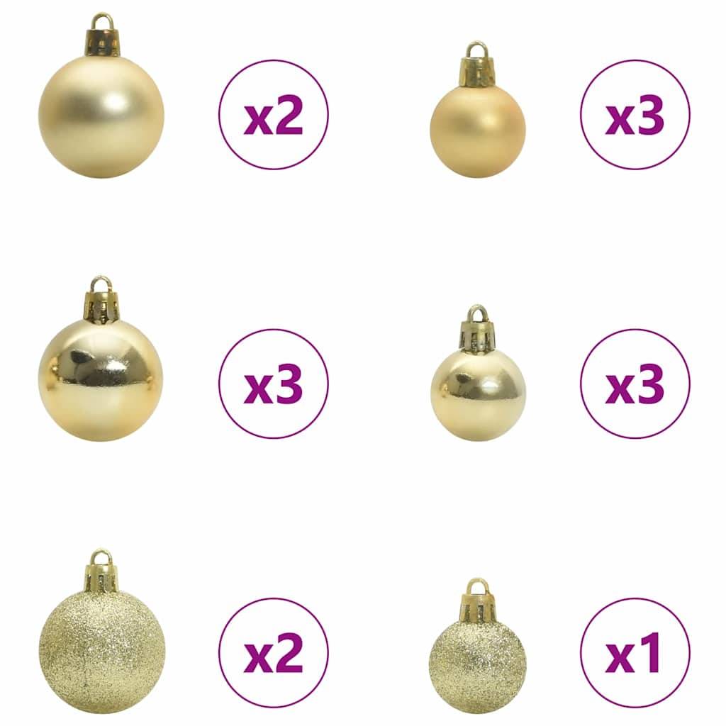 Sapin de Noël | Arbre de Noël artificiel à charnières 150 LED Vert 150 cm Maison Chic - Image 4